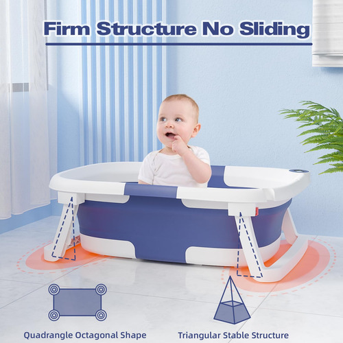 BAÑERA BEBE PLEGABLE COJIN + TERMOMETRO