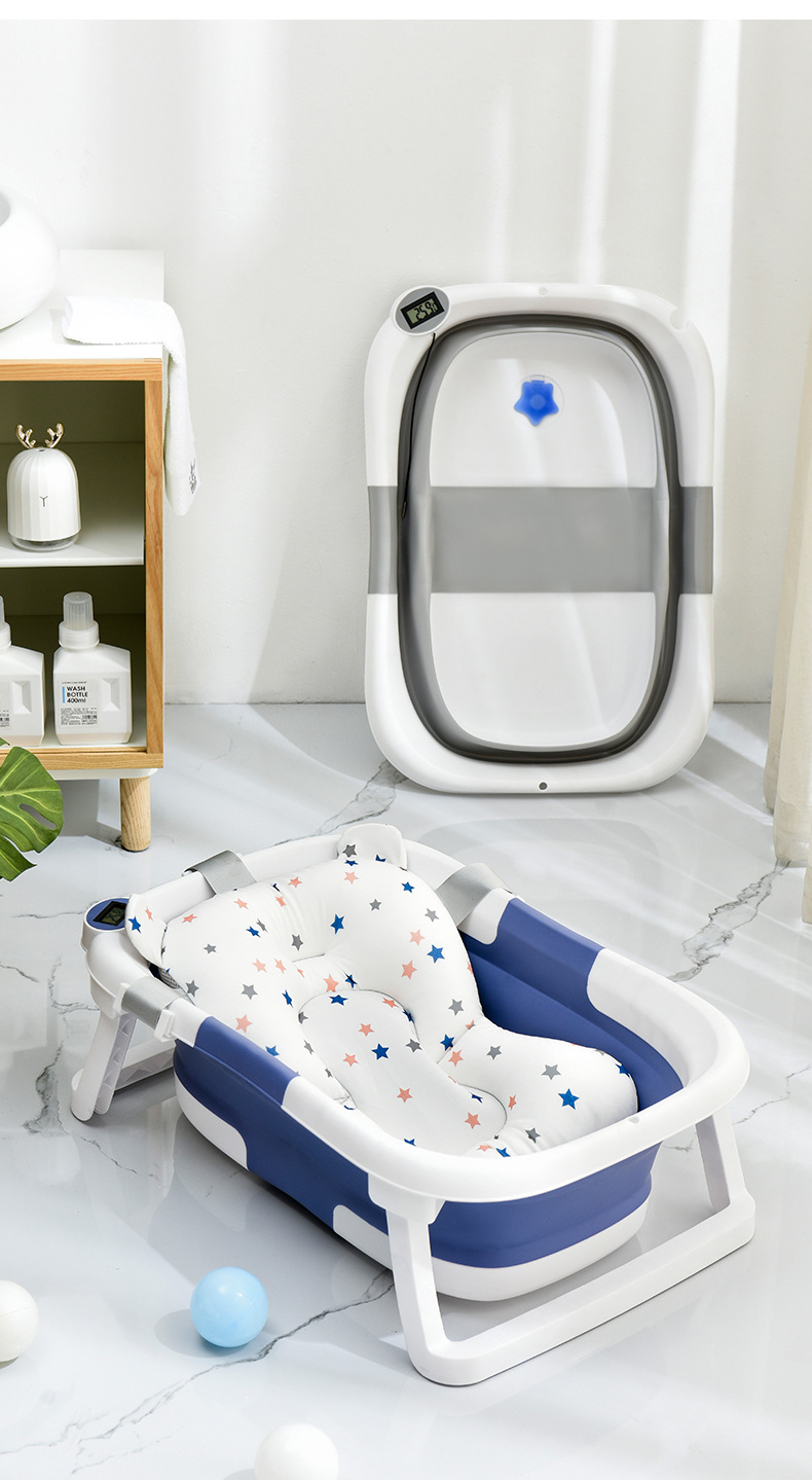 BAÑERA BEBE PLEGABLE COJIN + TERMOMETRO